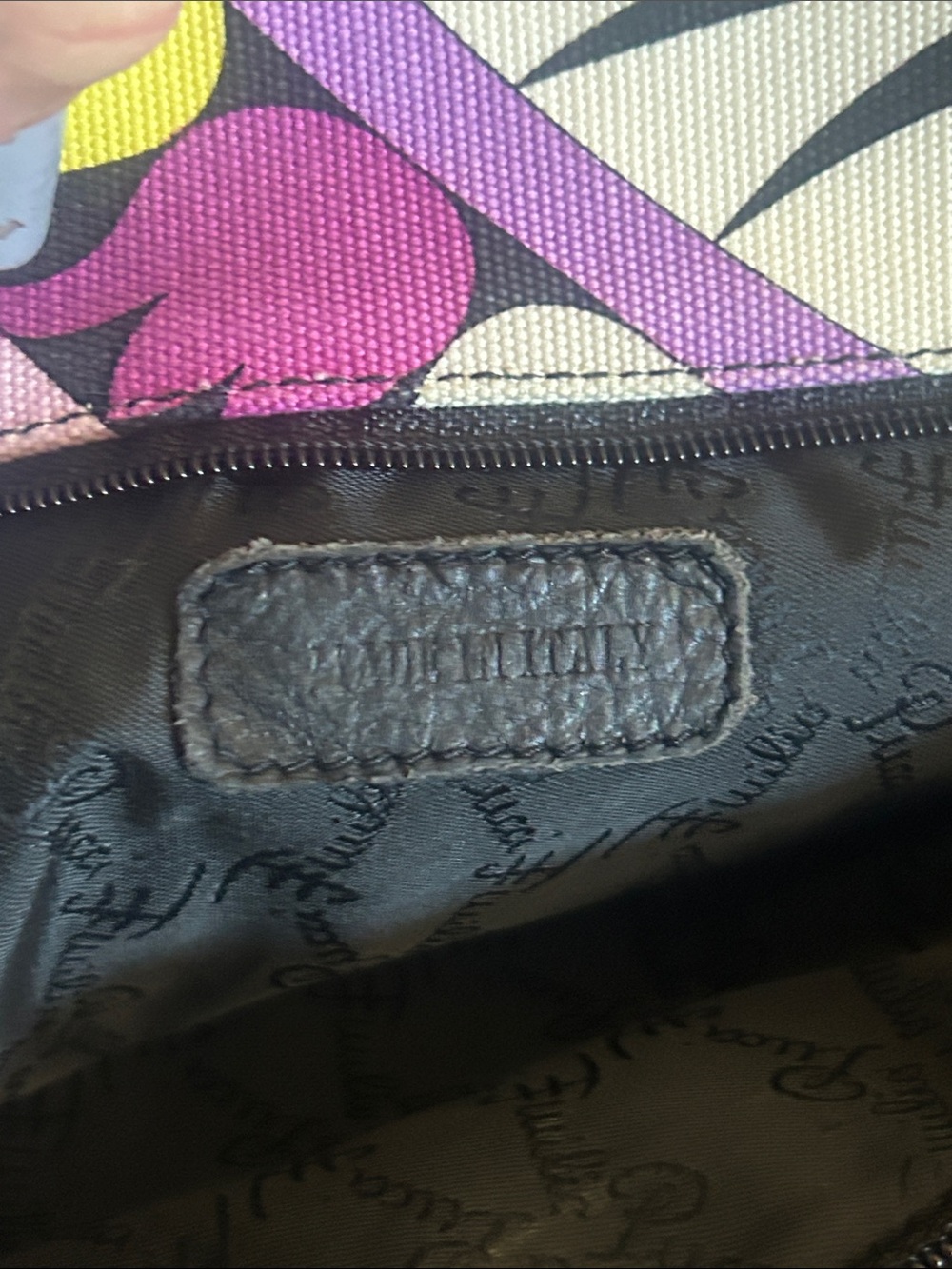 Emilio Pucci Geometric Tote in Purple & White Medium - Picture 15 of 16